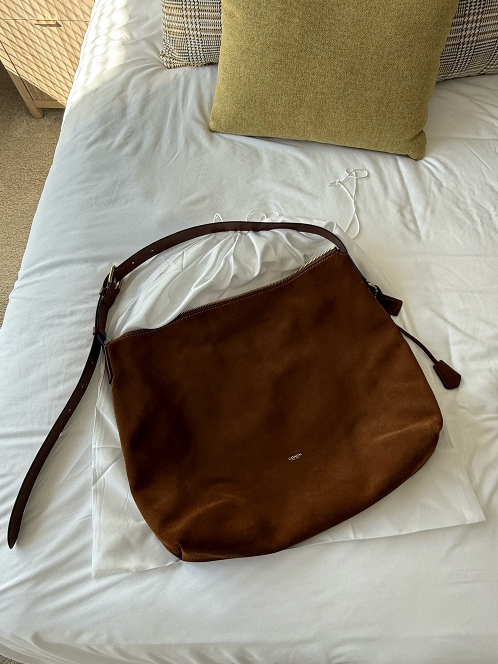 Coach Mott Messenger Suede Messenger Bag